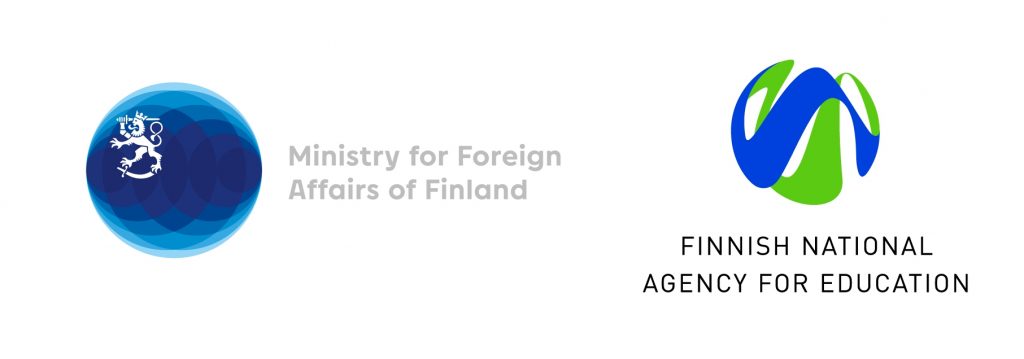 Logos of Ministry of foreign affairs of Finland and Finnish national agency for education