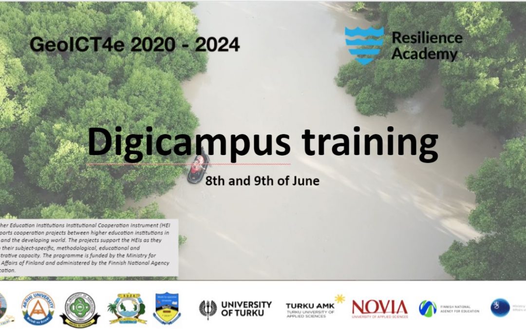 DigiCampus Training for GeoICT4e and Resilience Academy experts